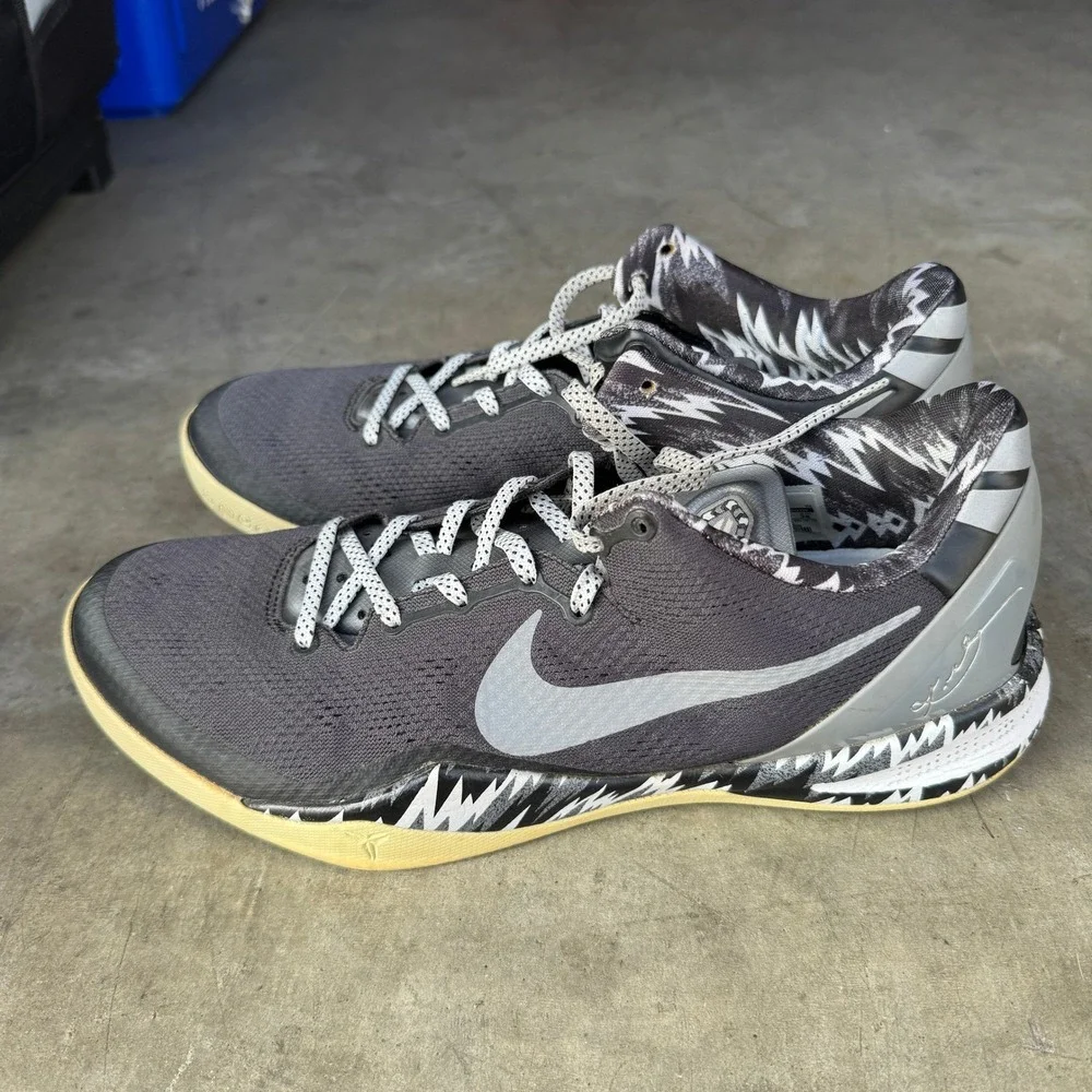 Nike Kobe 8 System BHM Philippines Men 10 Gray Geometric 583659-001 Sneaker Shoe